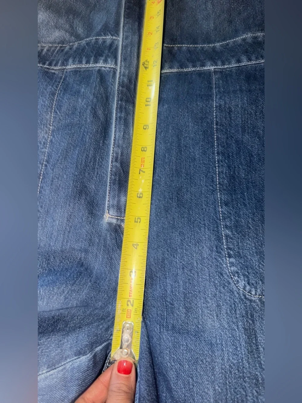 Madewell Blue Denim Utility Jumpsuit